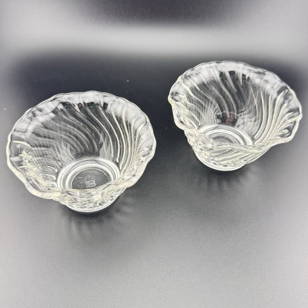 Anchor Hocking Clear Glass Waverly #56 Swirl Low Sherbet